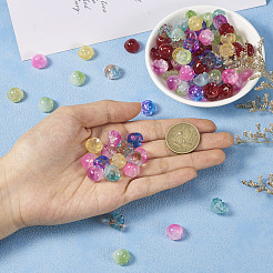 128Pcs 8 Colors Transparent Spray Painted Glass Beads&nbsp;GLAA-TA0001-26
