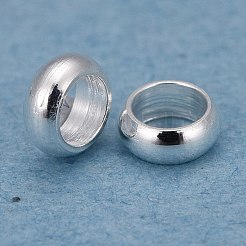 201ステンレススチールスペーサービーズ  リング  銀  3x1mm  穴：1.8mm&nbsp;STAS-D448-030S