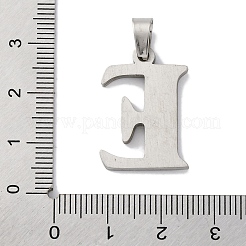 ステンレスペンダント201個  ラインストーン付き  文字L  文字e  25x16x2mm  穴：6x3mm&nbsp;STAS-Q342-53P-E
