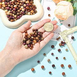 160Pcs 8 Colors Natural Wood Beads&nbsp;WOOD-YW0001-88