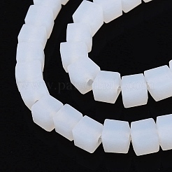 Frosted Imitation Jade Glass Beads Strands&nbsp;GLAA-N072-01A-C01