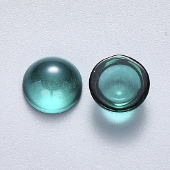 Transparent Spray Painted Glass Cabochons&nbsp;GLAA-S190-013C-G04