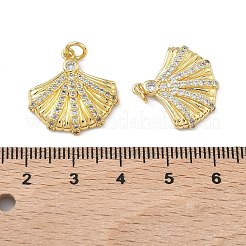 Brass Micro Pave Cubic Zirconia Pendants&nbsp;KK-Z143-01G-02