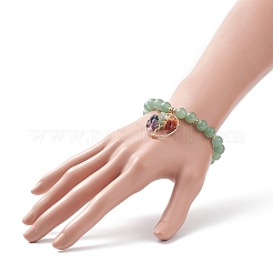 5Pcs 5 Style Natural Mixed Gemstone Stretch Bracelets Set&nbsp;BJEW-JB08748