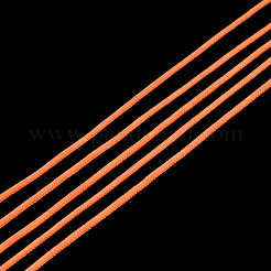 ナイロン編組糸  ジュエリー製作やマクラメ工芸用の中国結び紐  レッドオレンジ  1mm  約153.1ヤード（140m）/ロール&nbsp;NWIR-R013-1mm-F172