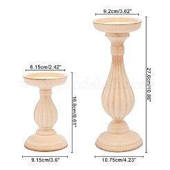 Medium-density fibreboard Candlestick Holder&nbsp;AJEW-OC0001-88