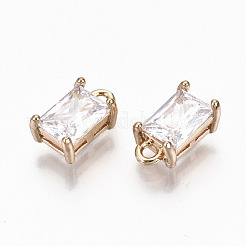 Brass Glass Rhinestone Pendants&nbsp;GLAA-S179-21I-RS