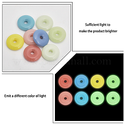 16Pcs 8 Colors Synthetic Luminous Stone Pendants&nbsp;G-CA0001-75