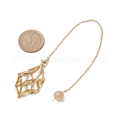 Stainless Steel Braided Chain Macrame Pouch Empty Stone Holder Dowsing Pendulums&nbsp;PALLOY-JF02737-03
