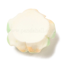 グラデーションカラー不透明樹脂カボション  花  淡緑色  28x12.5mm&nbsp;RESI-I053-01C