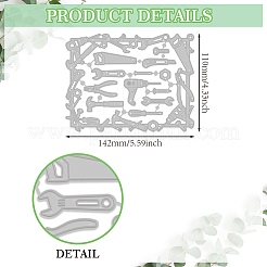 Tool Theme Carbon Steel Cutting Dies Stencils&nbsp;DIY-WH0309-2068