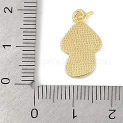 真鍮製エナメルペンダント  丸カン付き  カドミウムフリー＆ニッケルフリー＆鉛フリー  18KGP本金メッキ  キノコ  18.5x11x1.5mm  穴：3~4mm&nbsp;KK-B114-17G-03