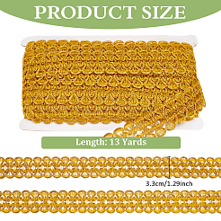 13 Yards Polyester Braided Metallic Lace Trim&nbsp;DIY-WH0632-44