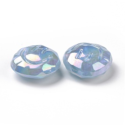 Rainbow Iridescent Plating Acrylic Beads&nbsp;OACR-A010-05C