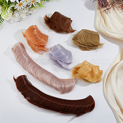 10Pcs 10 Colors High Temperature Fiber Short Bangs Hairstyle Doll Wig Hair&nbsp;DOLL-DC0001-04