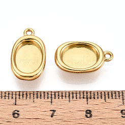 304 Stainless Steel Pendant Cabochon Settings&nbsp;STAS-N114-46B-G