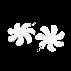 Natural White Shell Pendants&nbsp;KK-C135-04P
