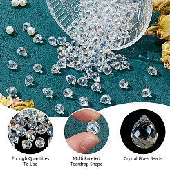 150Pcs Transparent Glass Beads&nbsp;GLAA-HY0001-33