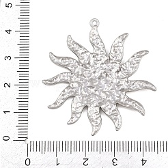 304ステンレスペンダント  太陽のチャーム  ステンレス鋼色  43x42x2mm  穴：1.4mm&nbsp;STAS-Z203-07P