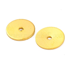 真鍮製スペーサービーズ  長持ちメッキ  ディスク  ゴールドカラー  8x0.5mm  穴：0.9mm&nbsp;KK-K241-22G