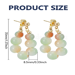 1Pair Round Acrylic Beaded Hoop Earrings&nbsp;EJEW-LP0008-002