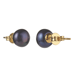 Natural Pearl Rondelle Stud Earrings&nbsp;EJEW-JE04585