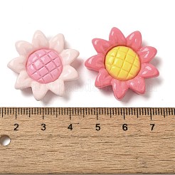 ひまわり樹脂デコデンカボション  ミックスカラー  27x27x6mm&nbsp;RESI-Q231-07