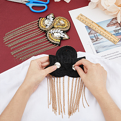 2Pcs Iron & Felt Fashion Tassel Epaulette&nbsp;AJEW-FH0004-04B