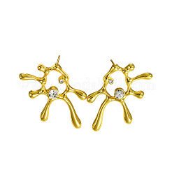 Alloy & Crystal Rhinestone Abstract Liquid Splash Stud Earrings for Women&nbsp;WG8144F-01