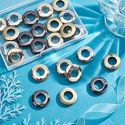 24Pcs 4 Colors Alloy Grommet Eyelet Findings&nbsp;FIND-PH0007-77