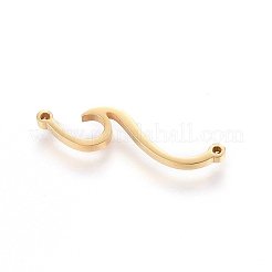304ステンレスペンダント  波  ゴールドカラー  PVD真空メッキ  長持ちメッキ  29x7.5x2mm&nbsp;STAS-P001-05G