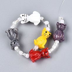 Handmade Lampwork Beads Strands&nbsp;LAMP-N028-16