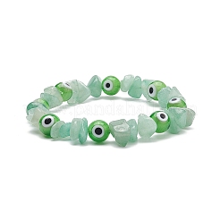 7Pcs 7 Style Natural & Synthetic Mixed Gemstone Chips & Lampwork Evil Eye Stretch Bracelets Set for Women&nbsp;BJEW-JB08746