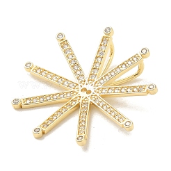Brass Micro Pave Clear Cubic Zirconia Pendants&nbsp;KK-Z073-18G