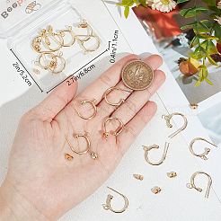 20Pcs 304 Stainless Steel Ring Stud Earring Findings&nbsp;STAS-BBC0004-70A-G