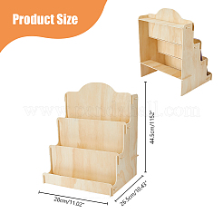 4-Tier Wood Postcard Display Riser Stands&nbsp;ODIS-WH0038-127