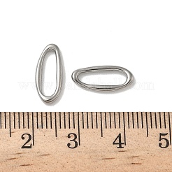 304ステンレススチール楕円形リンクリング  変色しない  ステンレス鋼色  14x6x1.5mm  内径：10.5x3mm&nbsp;STAS-L300-010A-P