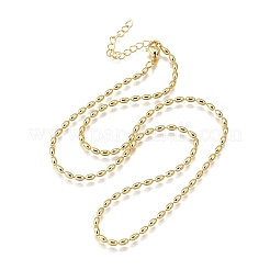 2.5MM Brass Oval Link Chain Necklaces&nbsp;X-NJEW-M108-20G