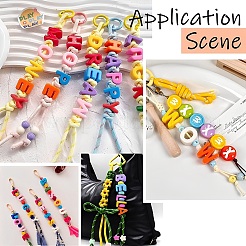 26Pcs 26 Styles UV Plating Opaque Acrylic European Beads&nbsp;OACR-YW0004-32