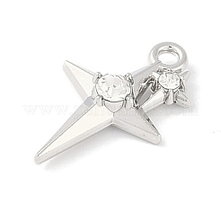 Rack Plating Alloy Crystal Rhinestone Pendants&nbsp;X-PALLOY-F018-18P-01