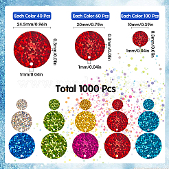 1000Pcs 15 Styles Ornament Accessories&nbsp;DIY-SC0027-34