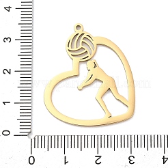 304 Stainless Steel Pendants&nbsp;STAS-K287-05G