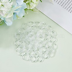 プラスチックリンクリング100個  丸いリング  透明  13x2mm  内径：9mm&nbsp;KY-CN0001-01A
