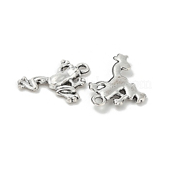 合金のチベット風チャーム  カエルチャーム  アンティークシルバー  18x14.5x2.5mm  穴：1.5mm&nbsp;TIBE-S324-11AS