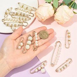 合金と鉄の安全ピンブローチ14個、7つのスタイル  ウエストパンツ締め付け用キルトピン 女性用  ライトゴールド  13~75x15~59x7.5~12mm  2個/スタイル&nbsp;AJEW-YW0002-02