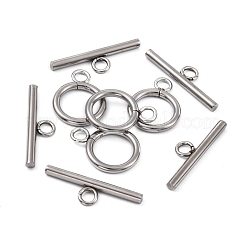 Tarnish Resistant Stainless Steel Ring Toggle Clasps&nbsp;STAS-Q179-01