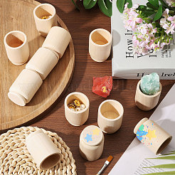未完成の木製カップ12個  ホームディスプレイ装飾用  ビスク  39x50mm  内径：32mm&nbsp;WOOD-CA0001-87B