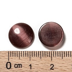 キャッツアイガラスカボション  半円/ドーム  暗紫色  直径約12mm  厚さ3mm&nbsp;CE069-12-2