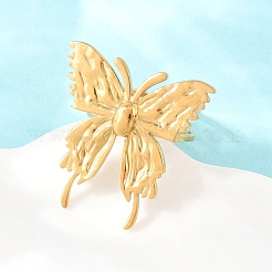 304 Stainless Steel Butterfly Cuff Open Rings&nbsp;RJEW-Z137-03G