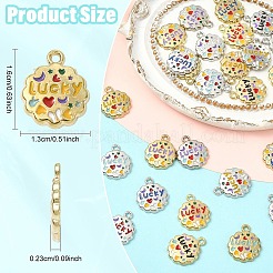 28Pcs 14 Colors Alloy Enamel Charms&nbsp;FIND-YW0011-46